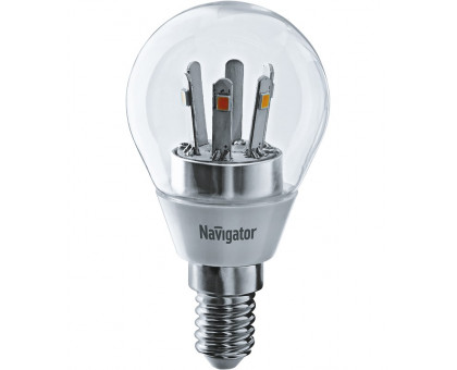 Светодиодная (LED) лампа Navigator NLL-G45-5-230-2.7K-E14-CL 5Вт Е14 Шар (71294) Теплый белый свет