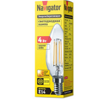 Светодиодная (LED) лампа Navigator NLL-F-C35-4-230-2.7K-E14 4Вт Е14 Свеча (71307) Теплый белый свет