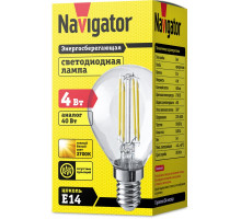 Светодиодная (LED) лампа Navigator NLL-F-G45-4-230-2.7K-E14 4Вт Е14 Шар (71309) Теплый белый свет