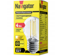 Светодиодная (LED) лампа Navigator NLL-F-G45-4-230-2.7K-E27 4Вт Е27 Шар (71310) Теплый белый свет