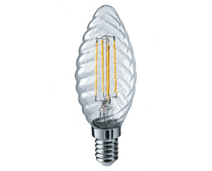 Светодиодная (LED) лампа Navigator NLL-F-TC35-4-230-2.7K-E14 4Вт Е14 Свеча витая (71311) Теплый белый свет