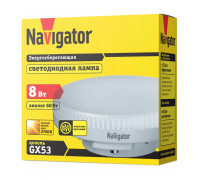 Светодиодная (LED) лампа Navigator NLL-GX53-8-230-2.7K 8Вт GX53 Таблетка (71362) Теплый белый свет