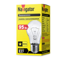 Лампа накаливания Navigator 71 499 NI-A-95-230-E27-CL Е27 Груша 95 Вт