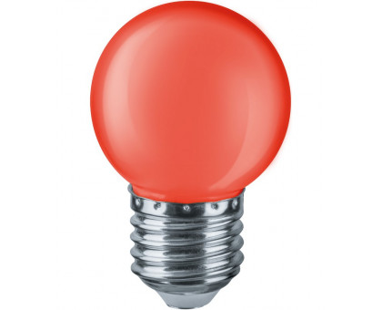 Светодиодная (LED) лампа Navigator NLL-G45-1-230-R-E27 1Вт Е27 Шар (71827) Красный свет