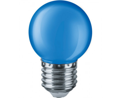 Светодиодная (LED) лампа Navigator NLL-G45-1-230-B-E27 1Вт Е27 Шар (71829) Синий свет
