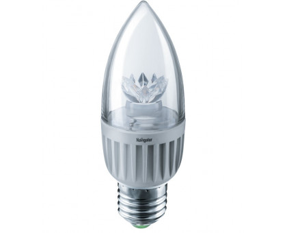 Светодиодная (LED) лампа Navigator NLL-C37-7-230-2.7K-E27-CL 7Вт Е27 Свеча (71849) Теплый белый свет