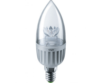 Светодиодная (LED) лампа Navigator NLL-C37-7-230-2.7K-E14-CL 7Вт Е14 Свеча (71854) Теплый белый свет