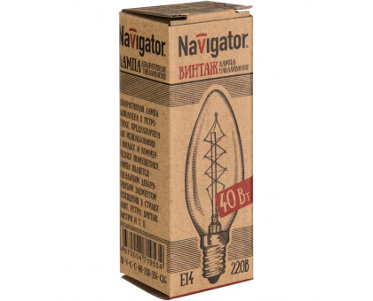 Ретро лампа Navigator 71 953 NI-V-C-C-40-230-E14-CLG Е14 40Вт