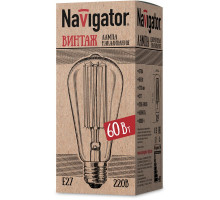 Ретро лампа Navigator 71 957 NI-V-ST64-SC17-60-230-E27-CLG Е27 60Вт