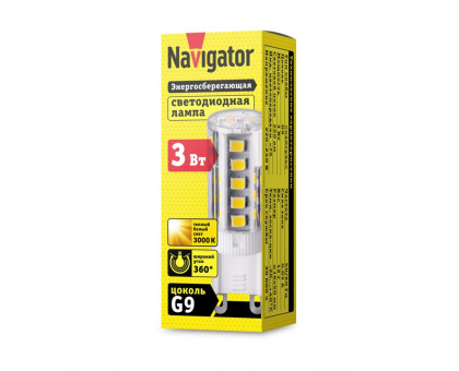Светодиодная (LED) лампа Navigator NLL-P-G9-3-230-3K 3Вт G9 Капсула (71993) Теплый белый свет