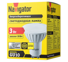 Светодиодная (LED) лампа Navigator 94 128 NLL-PAR16-3-230-4K-GU10 3 Вт GU10 Рефлектор Холодный белый