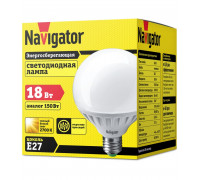 Светодиодная (LED) лампа Navigator NLL-G105-18-230-2.7K-E27 18Вт Е27 Шар (94146) Теплый белый свет