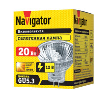Галогенная лампа Navigator 94 202 MR16 20W 12V 2000h 20 GU5.3 Рефлектор Теплый белый