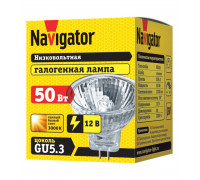 Галогенная лампа Navigator 94 204 MR16 50W 12V 2000h 50 GU5.3 Рефлектор Теплый белый