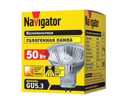 Галогенная лампа Navigator 94 206 JCDR 50W G5.3 230V 2000h 50 GU5.3 Рефлектор Теплый белый