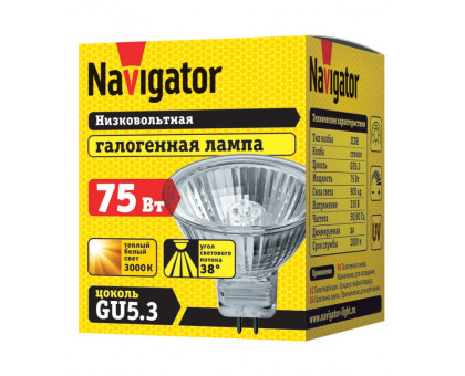 Галогенная лампа Navigator 94 207 JCDR 75W G5.3 230V 2000h 75 GU5.3 Рефлектор Теплый белый