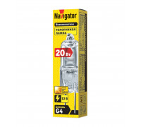 Галогенная лампа Navigator 94 210 JC 20W clear G4 12V 2000h 20 G4 Капсула Теплый белый