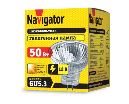 Галогенная лампа Navigator 94 224 MR11 50W GU5.3 230V 2000h 50 GU5.3 Рефлектор Теплый белый