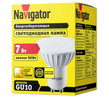 Светодиодная (LED) лампа Navigator NLL-PAR16-7-230-3K-GU10 7Вт GU10 Рефлектор (94226) Теплый белый свет