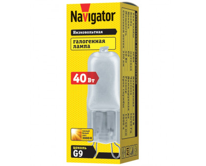 Галогенная лампа Navigator 94 232 JCD9 40W frost G9 230V 2000h 40 G9 Капсула Теплый белый