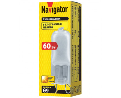 Галогенная лампа Navigator 94 233 JCD9 60W frost G9 230V 2000h 60 G9 Капсула Теплый белый