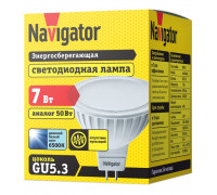 Светодиодная (LED) лампа Navigator NLL-MR16-7-230-6.5K-GU5.3 7Вт GU5.3 Рефлектор (94246) Дневной белый свет