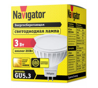 Светодиодная (LED) лампа Navigator 94 255 NLL-MR16-3-230-3K-GU5.3 3 Вт GU5.3 Рефлектор Теплый белый
