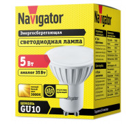 Светодиодная (LED) лампа Navigator NLL-PAR16-5-230-3K-GU10 5Вт GU10 Рефлектор (94264) Теплый белый свет