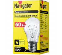 Лампа накаливания Navigator 94 300 NI-A-60-230-E27-CL Е27 Груша 60 Вт