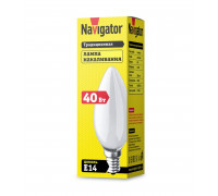 Лампа накаливания Navigator 94 308 NI-B-40-230-E14-FR Е14 Свеча 40 Вт