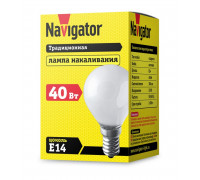 Лампа накаливания Navigator 94 315 NI-C-40-230-E14-FR Е14 Шар 40 Вт