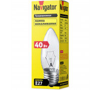 Лампа накаливания Navigator 94 328 NI-B-40-230-E27-CL Е27 Свеча 40 Вт
