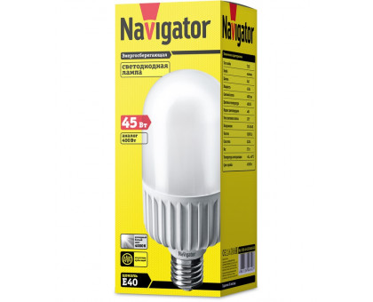 Светодиодная (LED) лампа Navigator NLL-T105-45-230-840-E40 45Вт Е40 Трубчатая (94340) Холодный белый свет