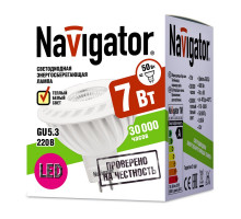 Светодиодная (LED) лампа Navigator NLL-MR16-7-230-3K-GU5.3-60D 7Вт GU5.3 Рефлектор (94350) Теплый белый свет