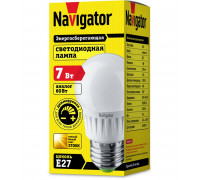 Диммируемая светодиодная (LED) лампа Navigator NLL-G45-7-230-2.7K-E27-DIMM 7Вт Е27 Шар (94377) Теплый белый свет