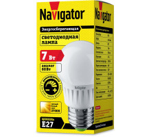 Диммируемая светодиодная (LED) лампа Navigator NLL-G45-7-230-2.7K-E27-DIMM 7Вт Е27 Шар (94377) Теплый белый свет