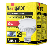 Светодиодная (LED) лампа Navigator NLL-MR16-3-230-6.5K-GU5.3 3Вт GU5.3 Рефлектор (94381) Дневной белый свет