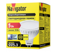 Светодиодная (LED) лампа Navigator NLL-MR16-5-230-6.5K-GU5.3 5Вт GU5.3 Рефлектор (94382) Дневной белый свет