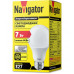 Светодиодная (LED) лампа Navigator NLL-A60-7-230-4K-E27 7Вт Е27 Груша (94386) Холодный белый свет