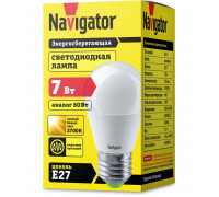 Светодиодная (LED) лампа Navigator NLL-G45-7-230-2.7K-E27 7Вт Е27 Шар (94467) Теплый белый свет