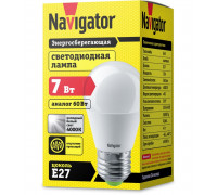 Светодиодная (LED) лампа Navigator NLL-G45-7-230-4K-E27 7Вт Е27 Шар (94469) Холодный белый свет