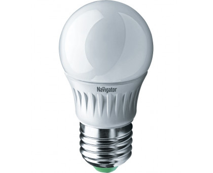 Светодиодная (LED) лампа Navigator NLL-P-G45-5-230-4K-E27 5Вт Е27 Шар (94479) Холодный белый свет