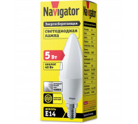 Светодиодная (LED) лампа Navigator 94 482 NLL-P-C37-5-230-4K-E14-FR 5 Вт Е14 Свеча Холодный белый