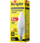 Светодиодная (LED) лампа Navigator NLL-C37-7-230-2.7K-E14-FR 7Вт Е14 Свеча (94491) Теплый белый свет