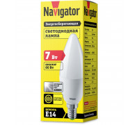 Светодиодная (LED) лампа Navigator NLL-C37-7-230-4K-E14-FR 7Вт Е14 Свеча (94492) Холодный белый свет