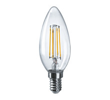 Филаментная светодиодная (LED) лампа ОНЛАЙТ OLL-F-C35-10-230-2.7K-E14 10 Вт 2700K Свеча (80894) Теплый белый свет