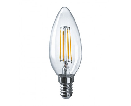 Филаментная светодиодная (LED) лампа ОНЛАЙТ OLL-F-C35-10-230-4K-E14 10 Вт 4000K Свеча (80895) Холодный белый свет