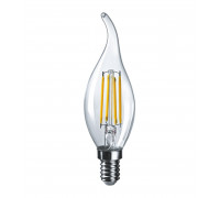 Филаментная светодиодная (LED) лампа ОНЛАЙТ OLL-F-FC35-10-230-2.7K-E14 10 Вт 2700K Свеча на ветру (80898) Теплый белый свет