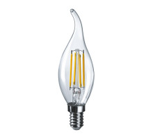 Филаментная светодиодная (LED) лампа ОНЛАЙТ OLL-F-FC35-10-230-2.7K-E14 10 Вт 2700K Свеча на ветру (80898) Теплый белый свет