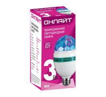 Светодиодная (LED) лампа ОНЛАЙТ OLL-DISCO-3-230-RGB 3 Вт Е27 Эллипсоидная (61120) RGB свет